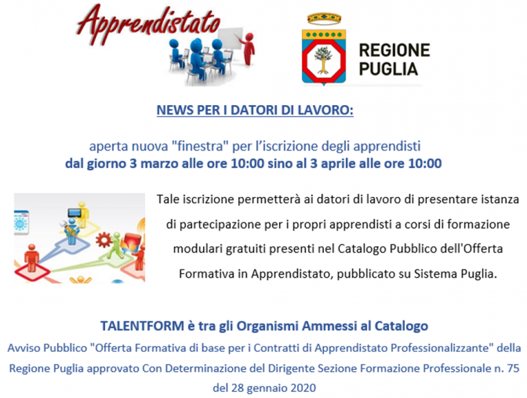 apprendisti puglia