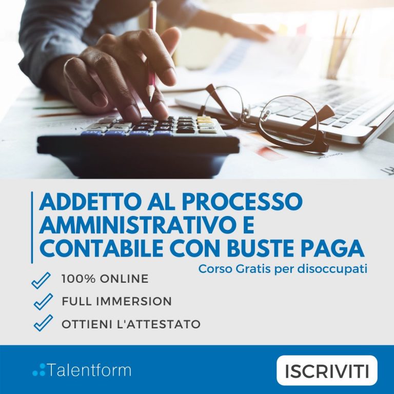Addetto al Processo Amministrativo e Contabile con Buste Paga