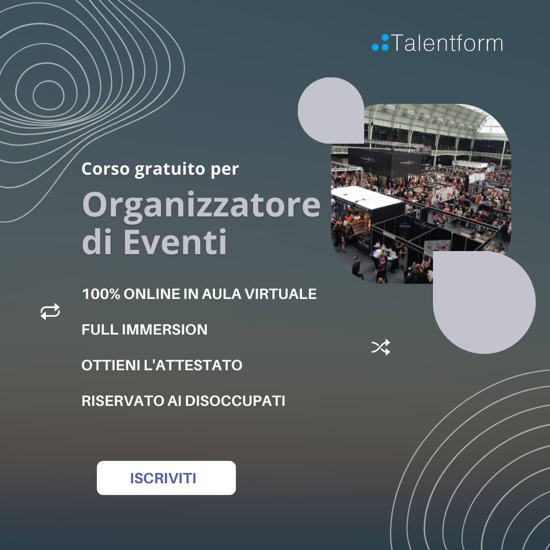corso gratis Organizzatore di Eventi