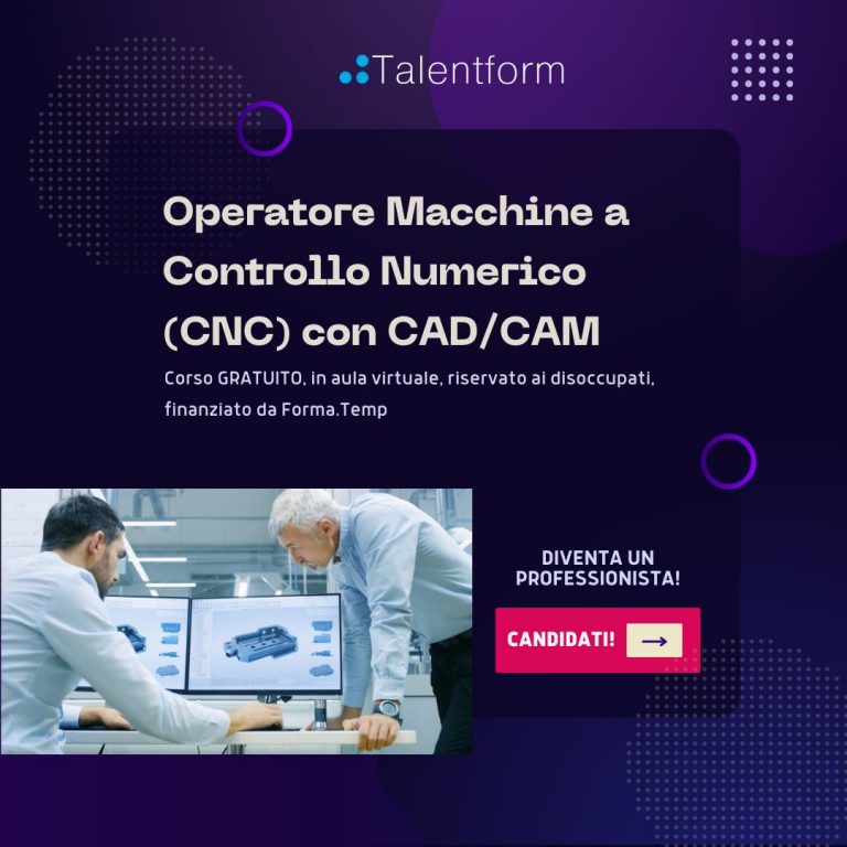 Operatore Macchine a Controllo Numerico CNC con CADCAM 4