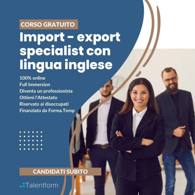 Import Export Specialist con Lingua Inglese 5
