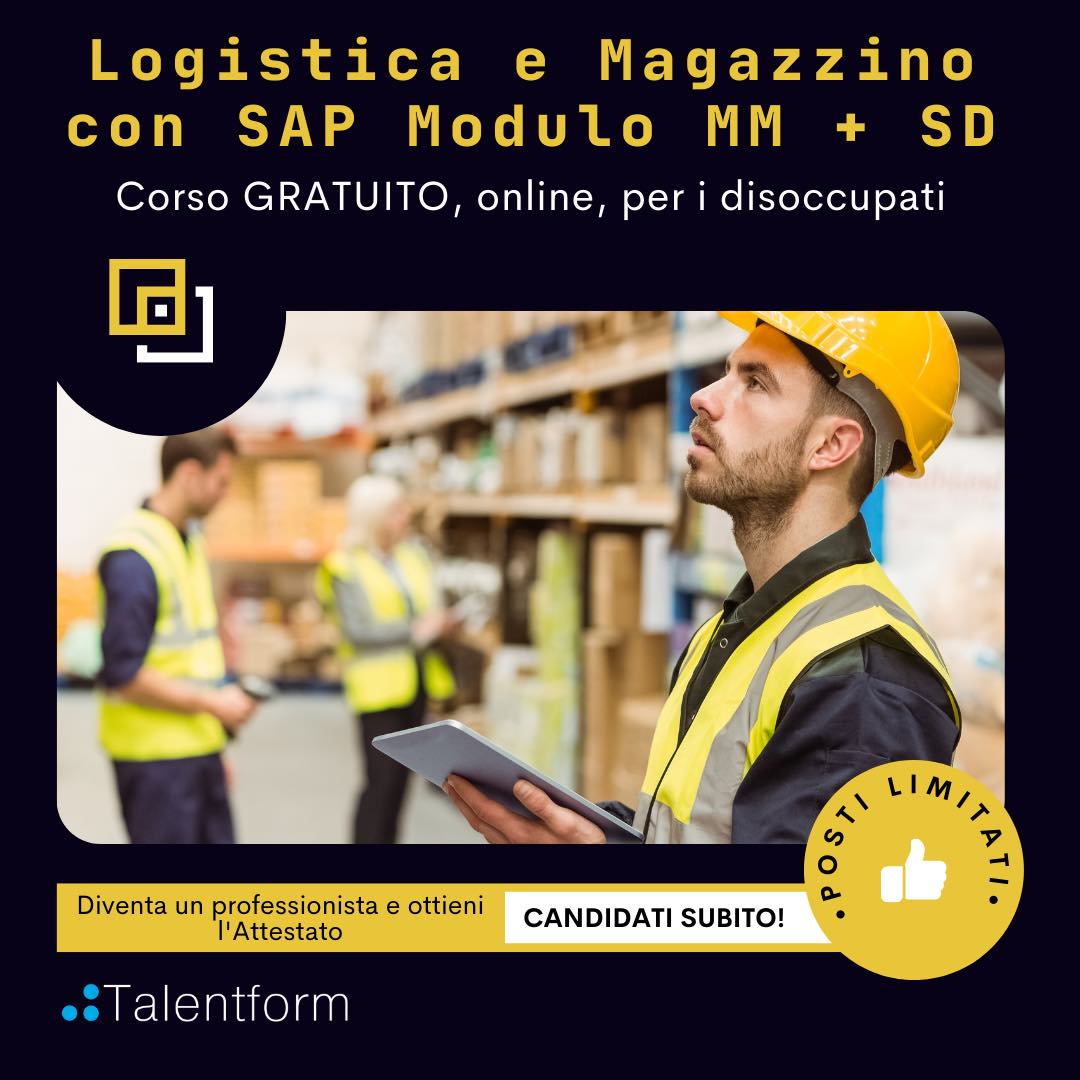 Logistica e Magazzino con SAP Modulo MM SD