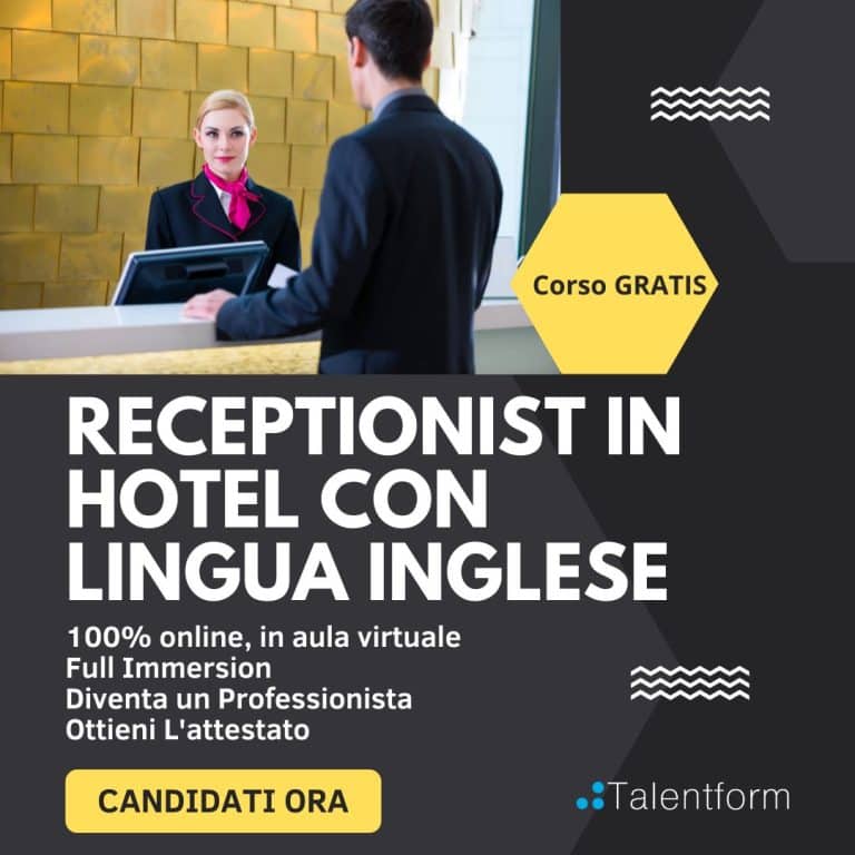 Receptionist in Hotel con Lingua Inglese 1
