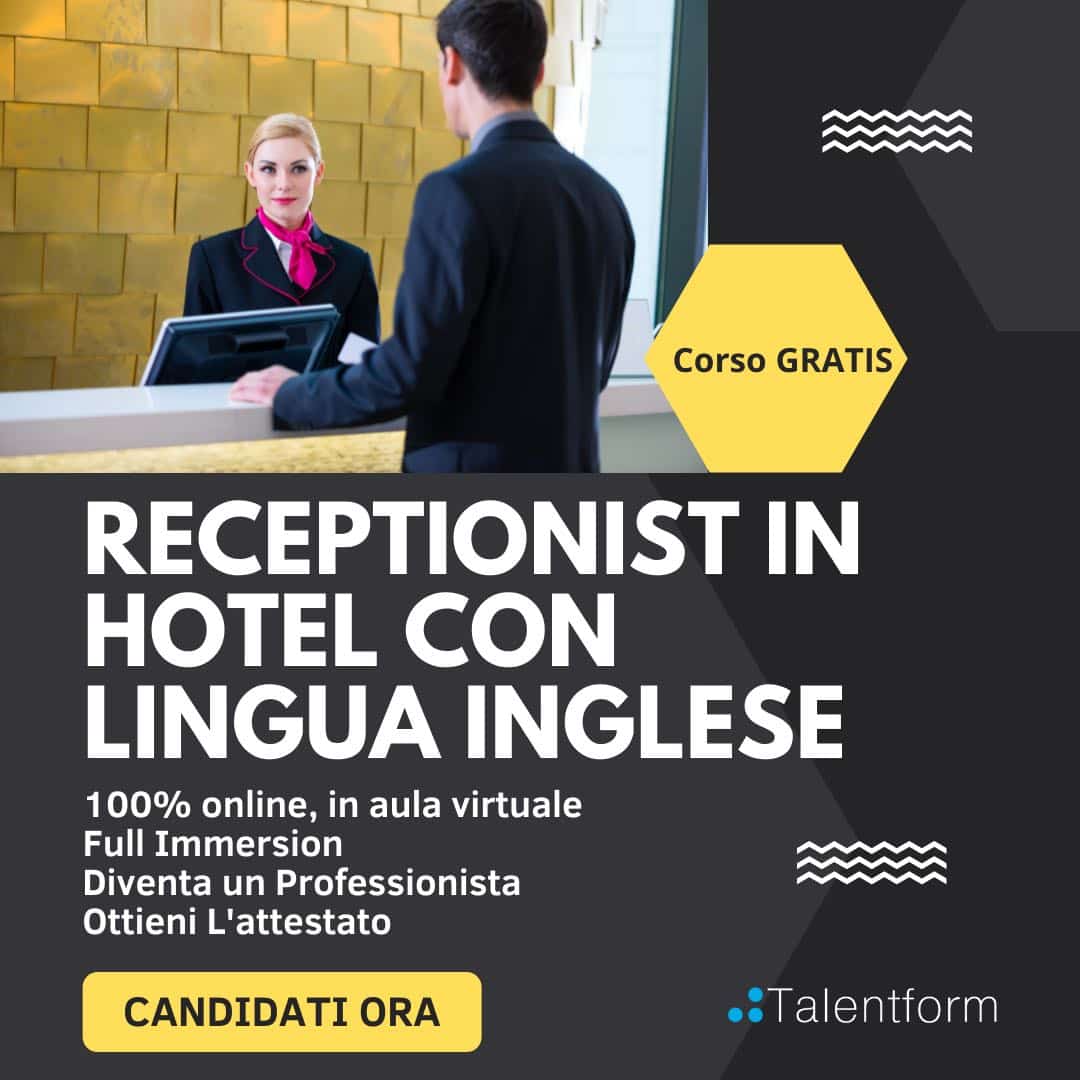 Receptionist in Hotel con Lingua Inglese 1