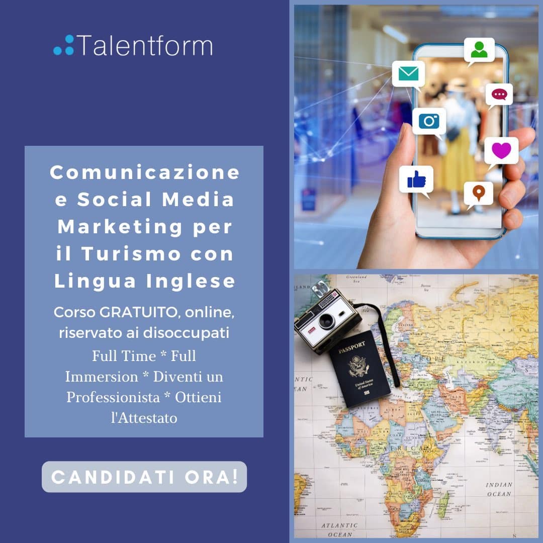 Comunicazione e Social Media Marketing per il Turismo con Lingua Inglese