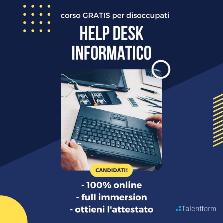 Help Desk Informatico (corso GRATUITO a distanza, in aula virtuale), edizione del 10 ottobre 2023 49 HELP DESK INFORMATICO