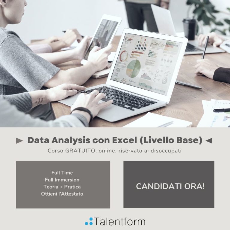 Data Analysis con Excel Livello Base 8