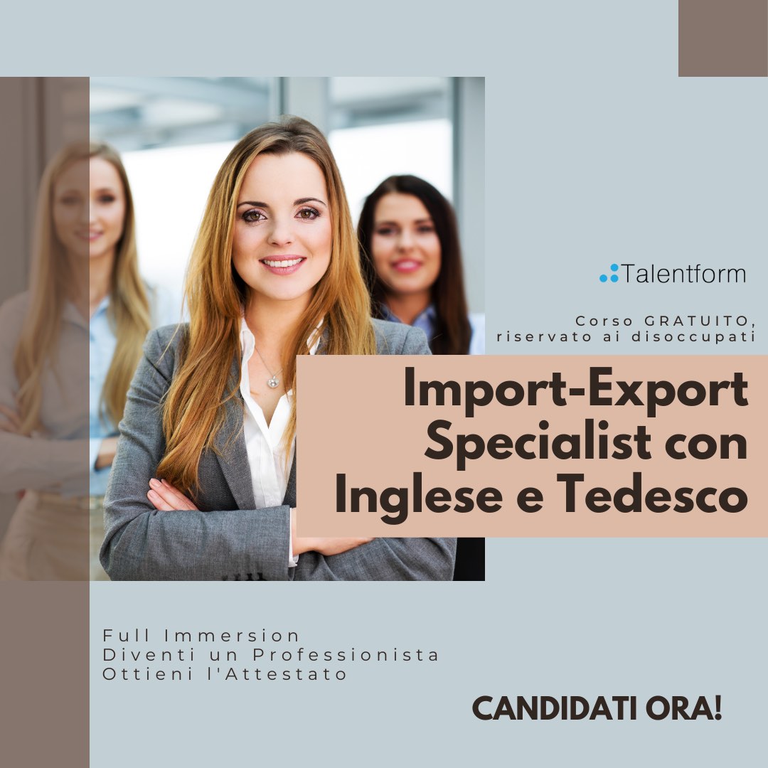 Import Export Specialist con Inglese e Tedesco 2