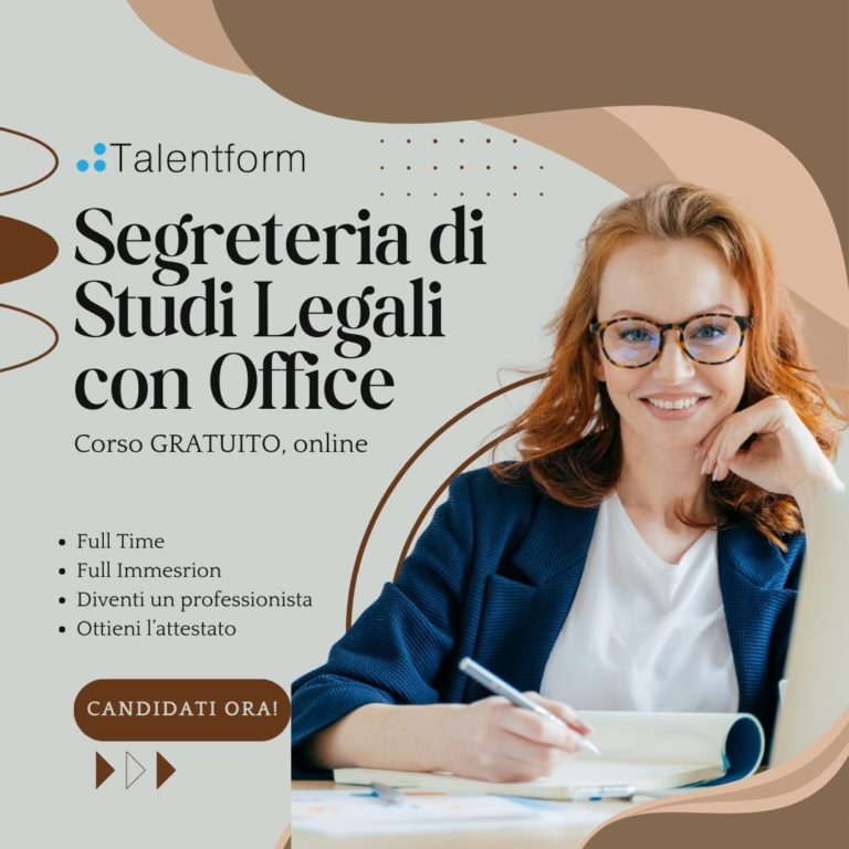 Segreteria Amministrativa di Studio Legale con Office (corso GRATUITO a distanza, in aula virtuale), edizione del 04 ottobre 2024 28 Segreteria di Studi Legali con Office