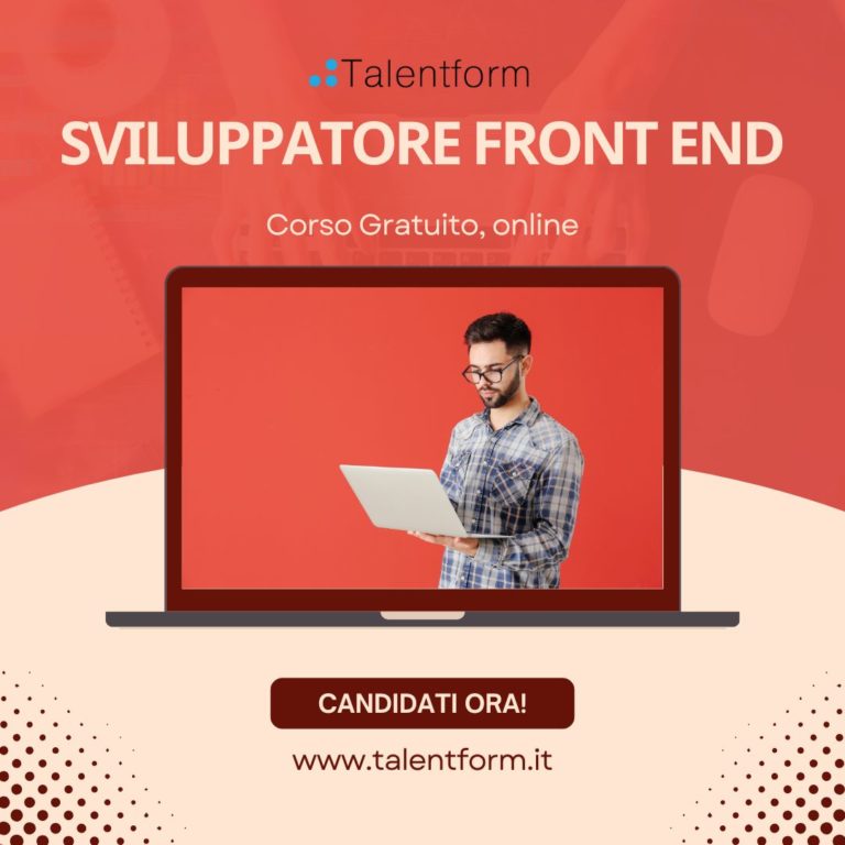 Sviluppatore Front End (corso GRATUITO a distanza, in aula virtuale), edizione del 05 novembre 2024 12 Sviluppatore Front End 1080 × 1080 px