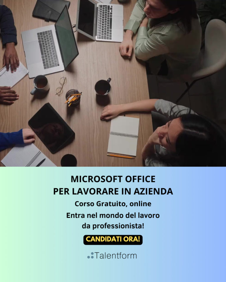 Microsoft Office per Lavorare in Azienda (corso GRATUITO a distanza, in aula virtuale), edizione del 12 marzo 2025, frequenza mattutina 17 Lavorare in azienda