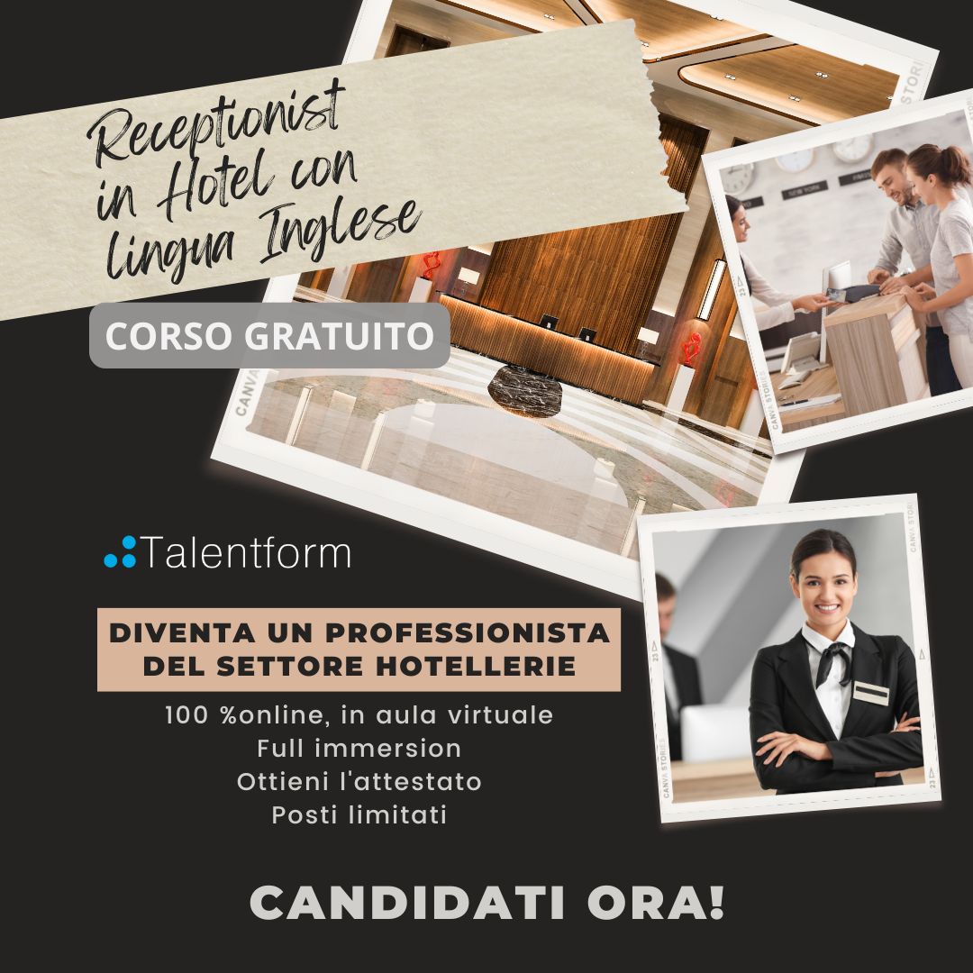 Receptionist in Hotel con lingua inglese 2
