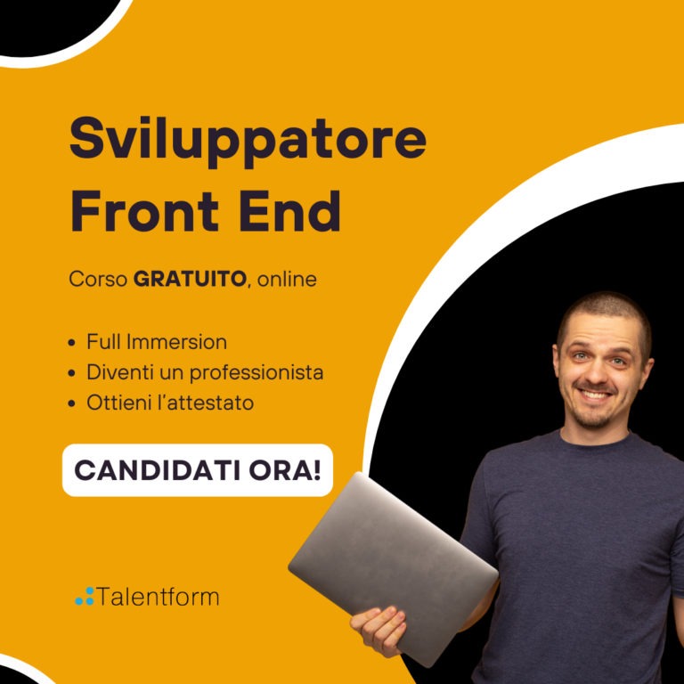 Sviluppatore Front End (corso GRATUITO a distanza, in aula virtuale e in FaD), edizione del 15 aprile 2025 10 Sviluppatore Front End 2025 7