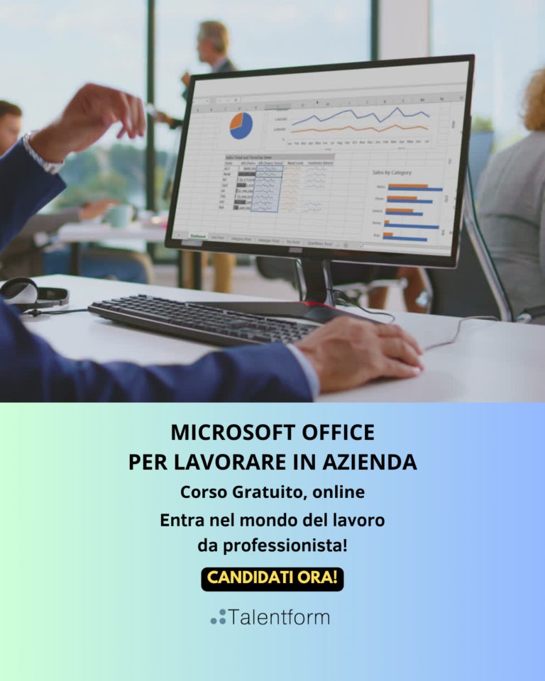 Microsoft Office per lavorare in azienda (corso GRATUITO a distanza, in aula virtuale), edizione del 25 marzo 2025, frequenza pomeridiana 14 4