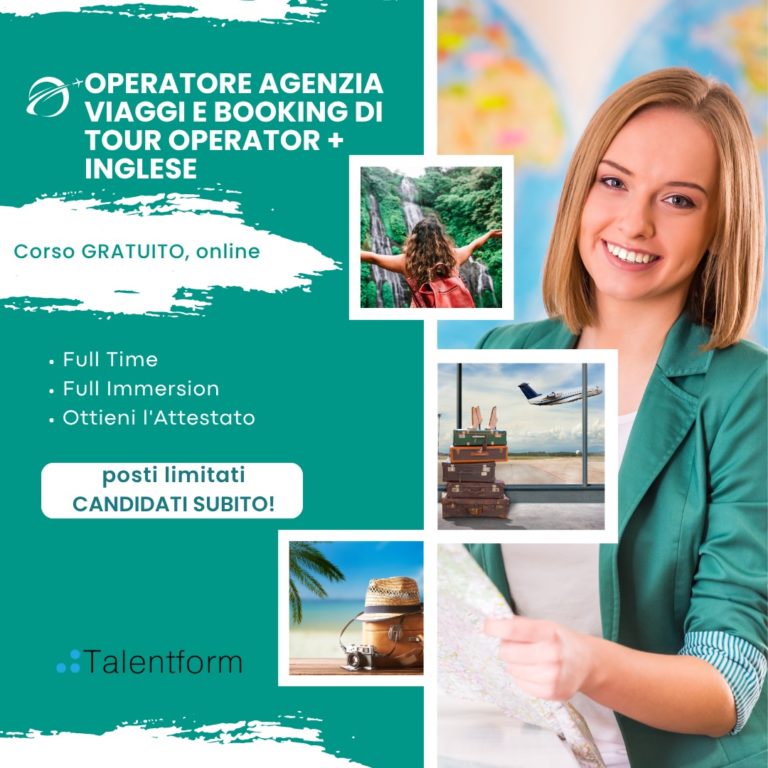 Operatore Agenzia Viaggi e Booking di Tour Operator INGLESE 2024 q