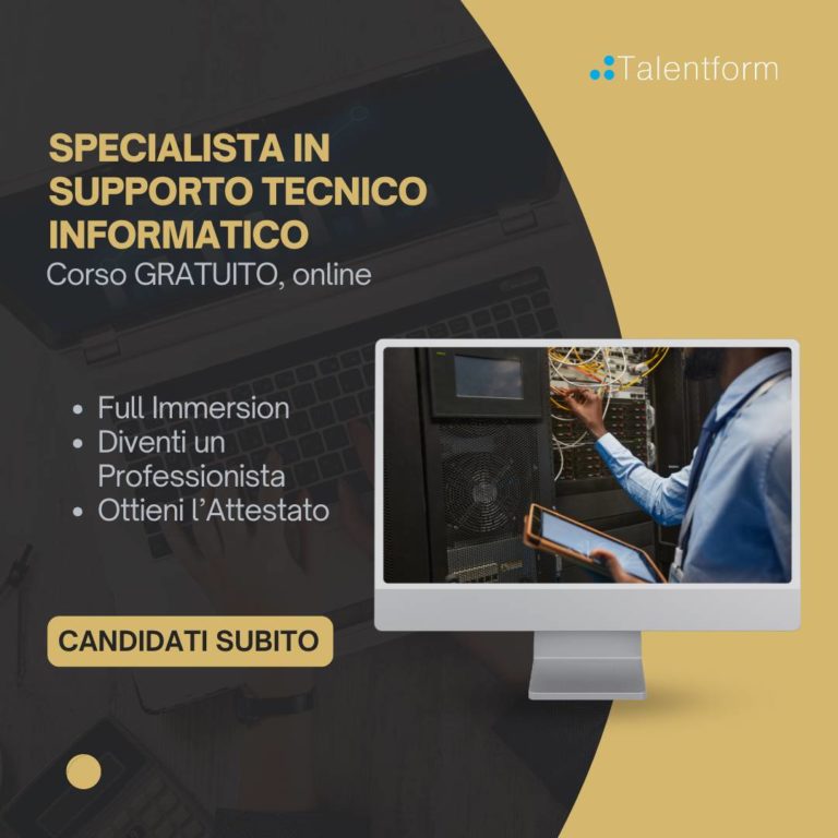 Specialista in Supporto Tecnico Informatico (corso GRATUITO online, full time), edizione del 26 settembre 2025 7 Sistemista Informatico 24 3