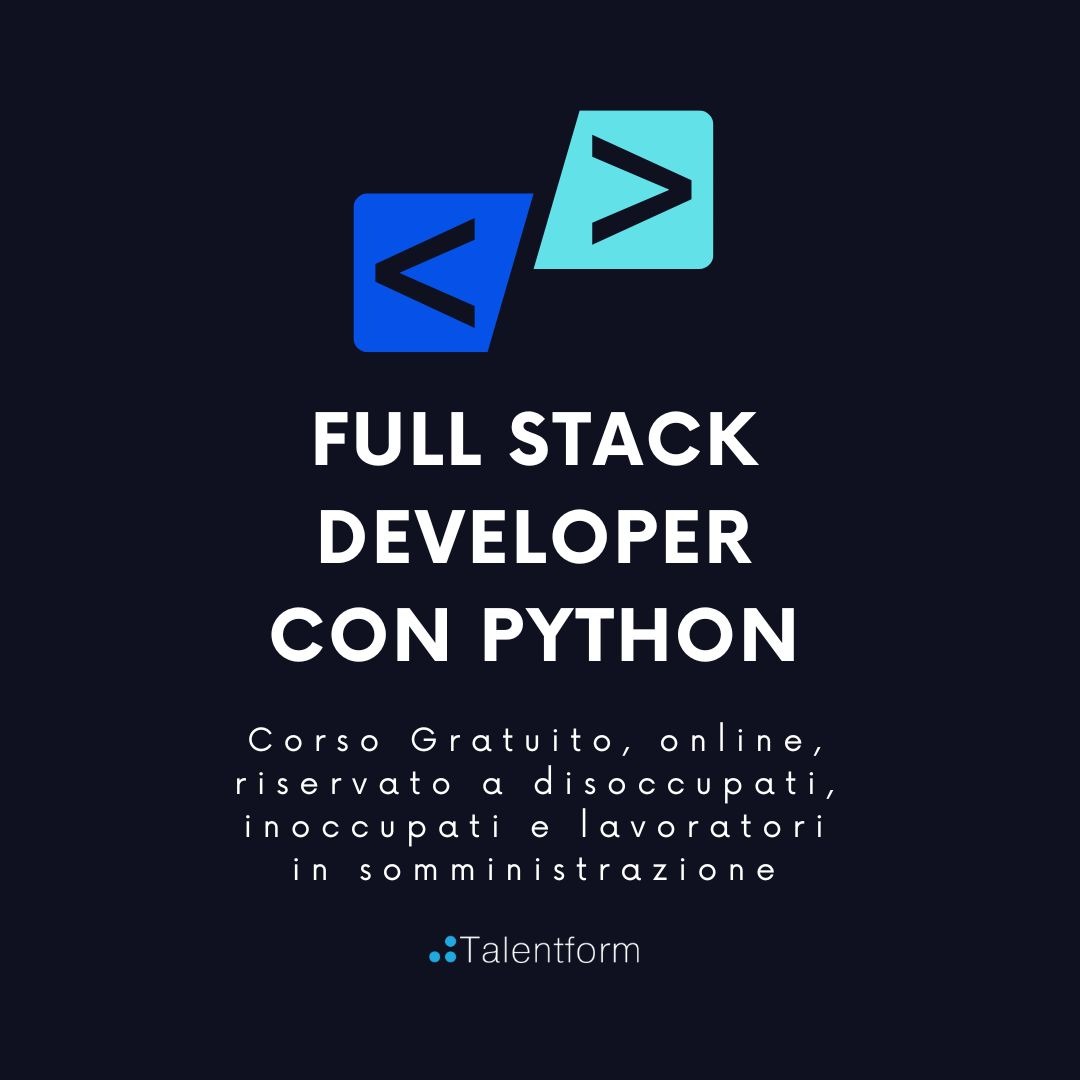 PER SITO Full Stack Developer con Python 1080 x 1080