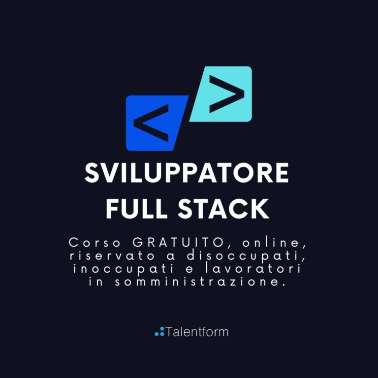 Corso gratuito di sviluppatore full stack