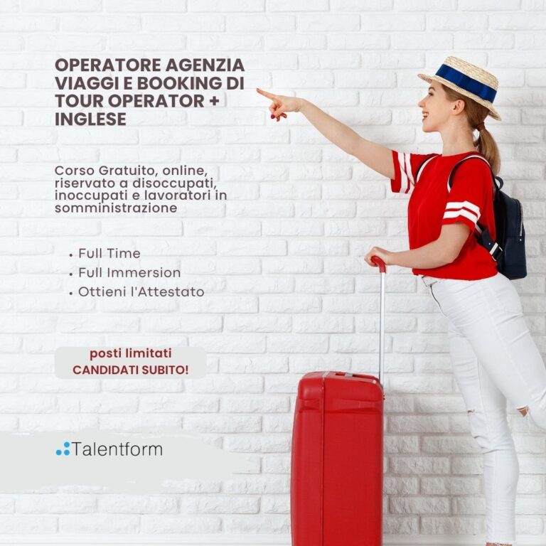 Operatore Agenzia Viaggi e Booking di Tour Operator INGLESE 2024 q