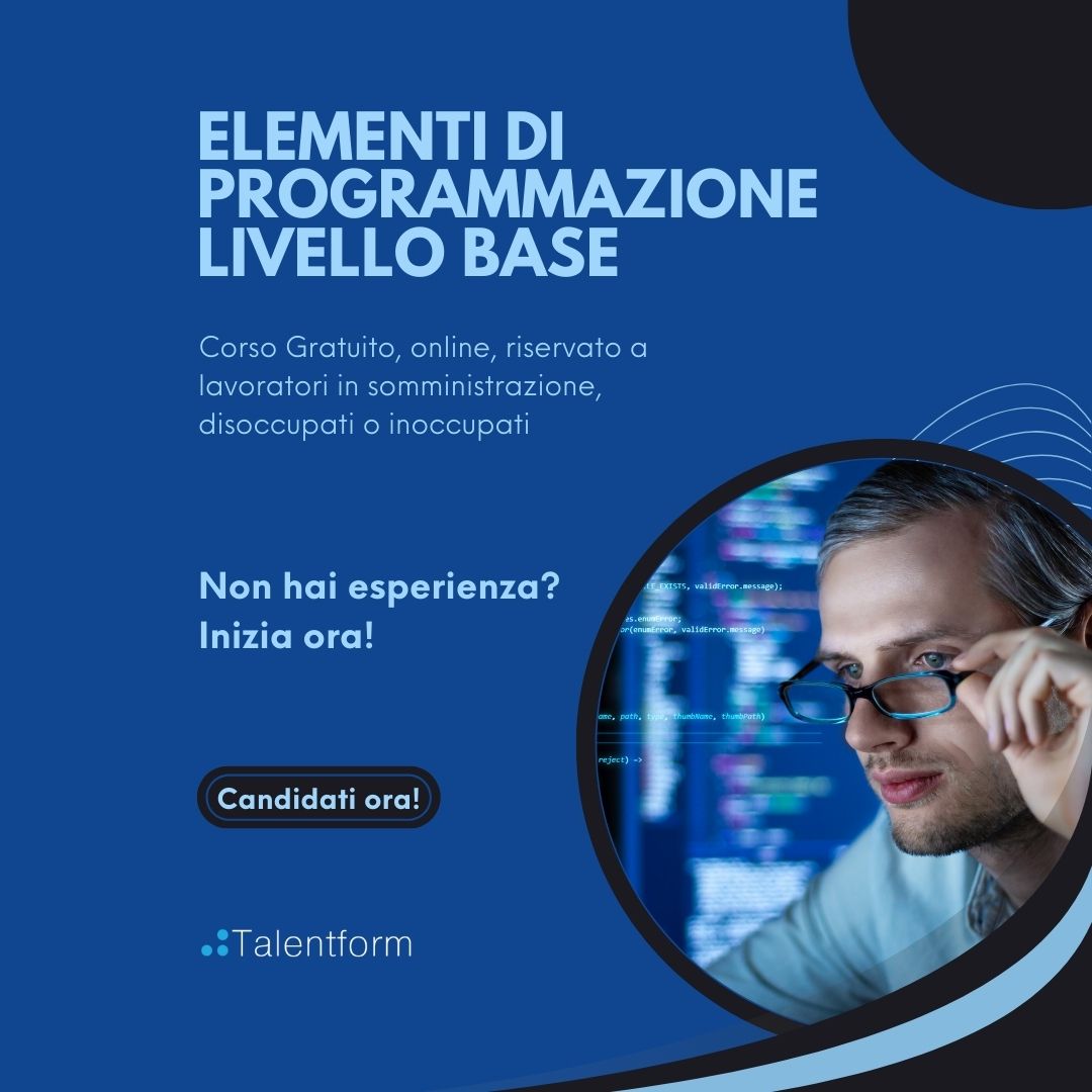 corso gratuito di Elementi di programmazione Base