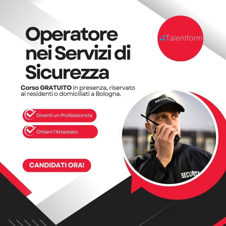 1 operatore nei servizi di sicurezza