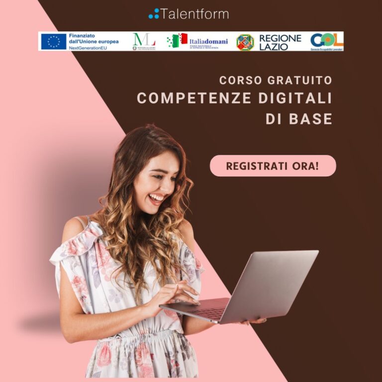 Competenze Digitali di Base, Corso Gratuito, Programma GOL Lazio, Percorso 2, edizione del 10 marzo 2026 (in presenza, a Roma) 1 Addetto Paghe e Contributi 11