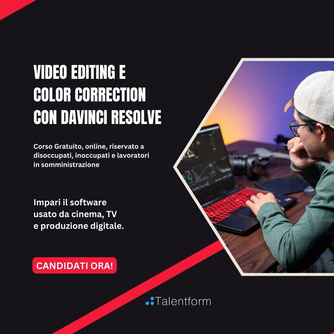 1080x1080 Video Editing e Color Correction con DaVinci Resolve 1