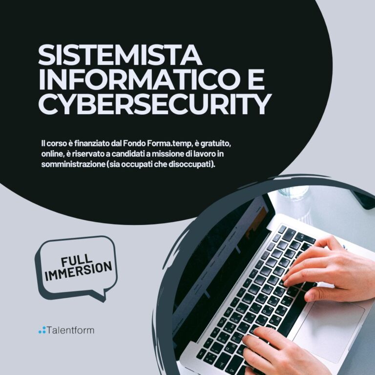 Corso Gratuito Sistemista Informatico e Cybersecurity 1