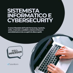 Corso Gratuito Sistemista Informatico e Cybersecurity
