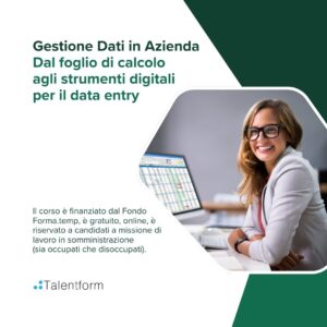 Corso Gratuito di Gestione Dati in Azienda Dal foglio di calcolo agli strumenti digitali per il data entry 1080x1080 1