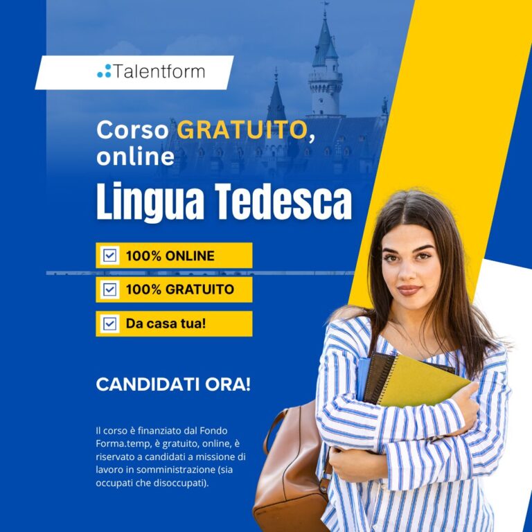 Lingua Tedesca (corso GRATUITO online), edizione del 18 maggio 2026, frequenza mattutina 1 Corso Gratuito di Lingua Tedesca base 1