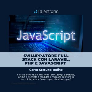 Sviluppatore Full Stack con Laravel PHP e JavaScript h 1080 x 1080 px 1