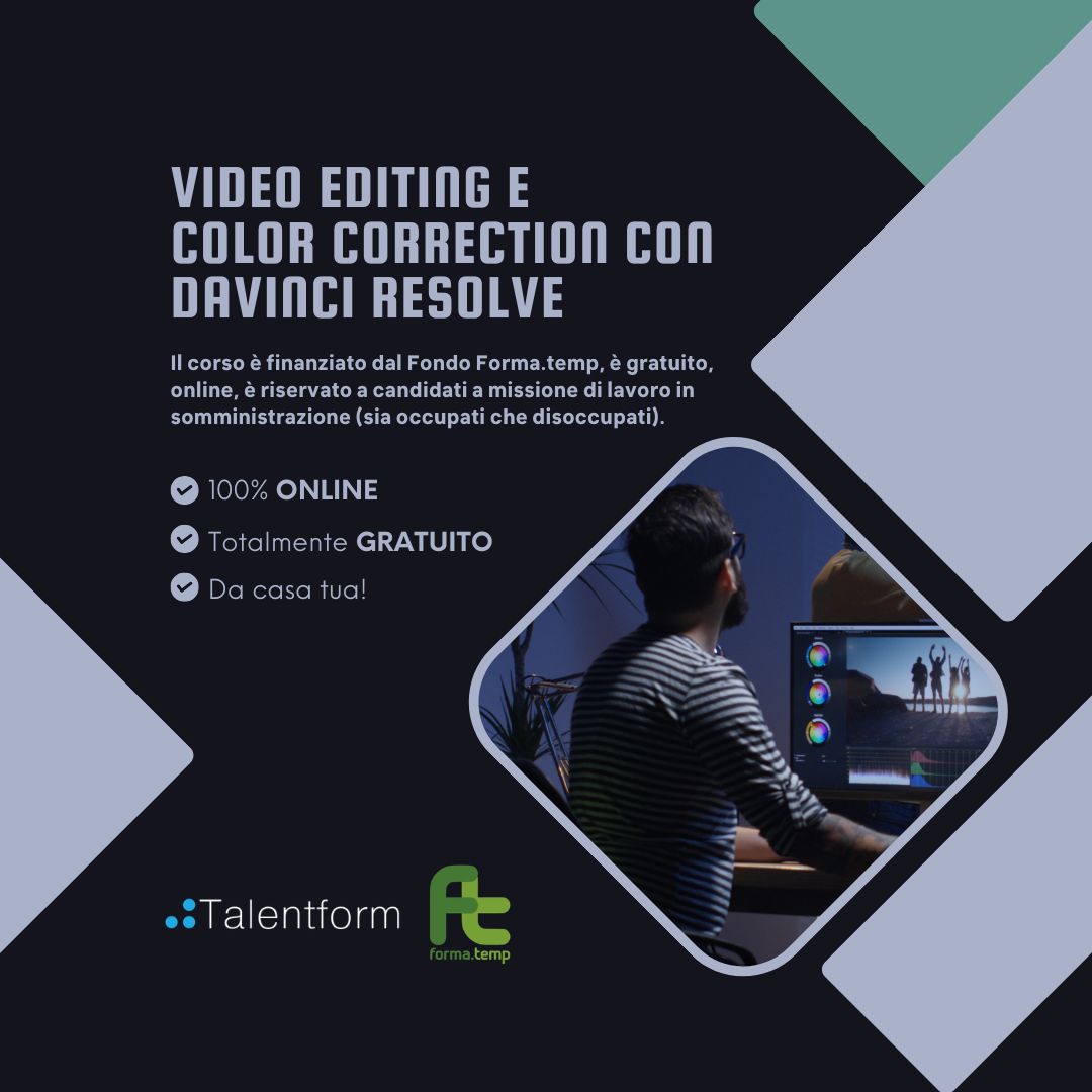 3 Video Editing e Color Correction con DaVinci Resolve