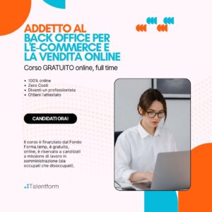 Corso Gratuito di Addetto al Back Office per lE commerce e la Vendita Online