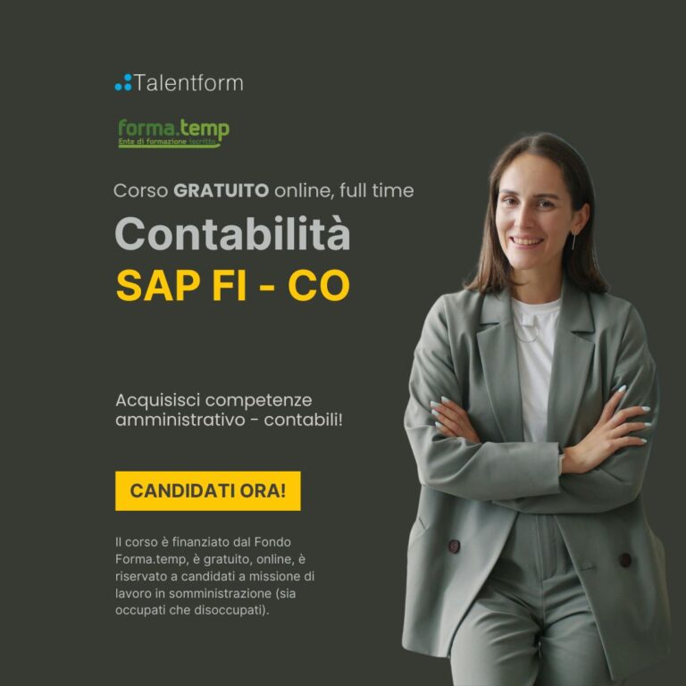 Contabilità SAP FI - CO (corso GRATUITO online, full time), edizione del 02 settembre 2026 10 8 Contabilita SAP FI CO