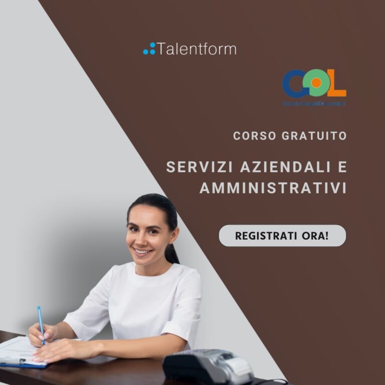Servizi aziendali e amministrativi – Qualifica Operatore amministrativo-segretariale, Corso Gratuito, Programma GOL Lazio, Percorso 3 1 Addetto Paghe e Contributi 18