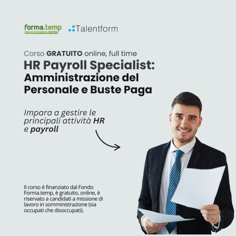 Corso gratuito di HR Payroll Specialist