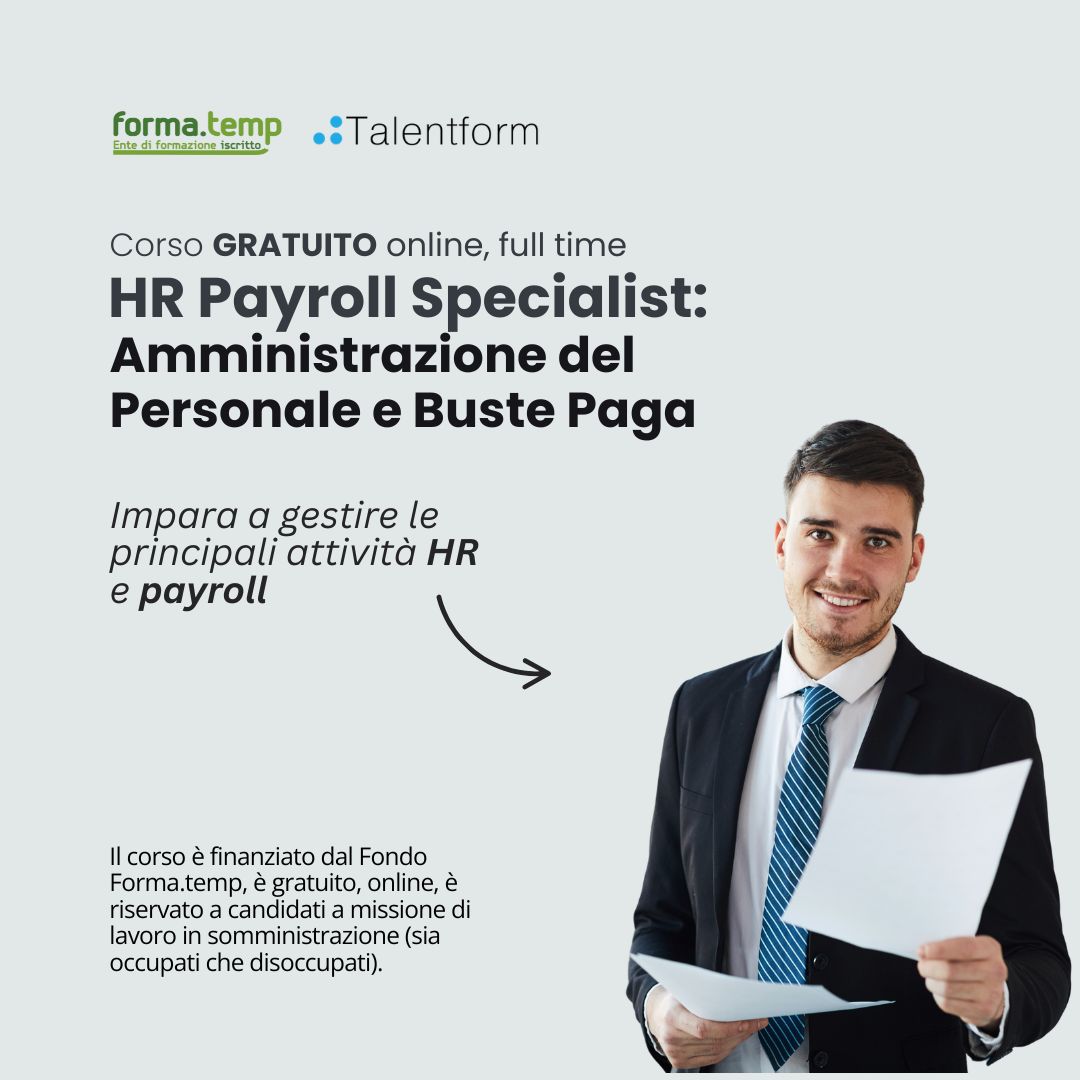 Corso gratuito di HR Payroll Specialist