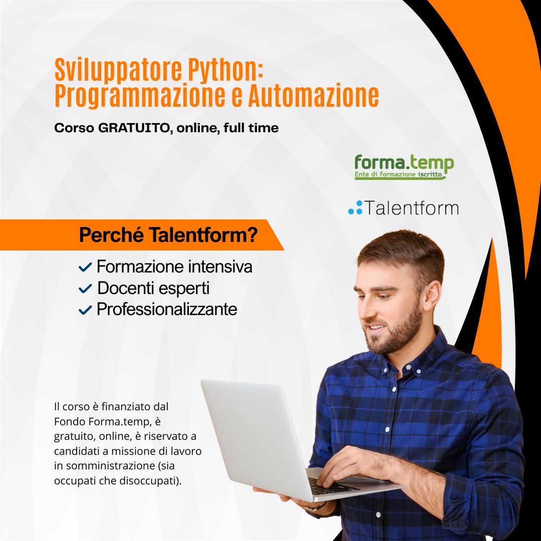 1080 Sviluppatore Python Programmazione e Automazione