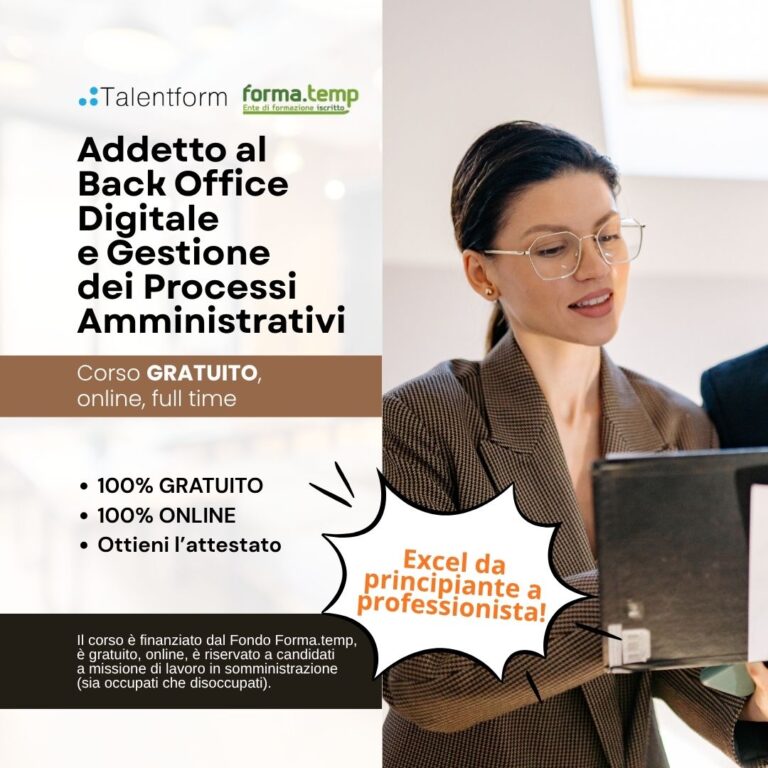 Corso Gratuito di Addetto al Back Office Digitale e Gestione dei Processi Amministrativi 3 1