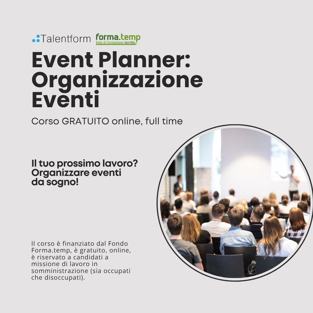 Corso Gratuito di Event Planner