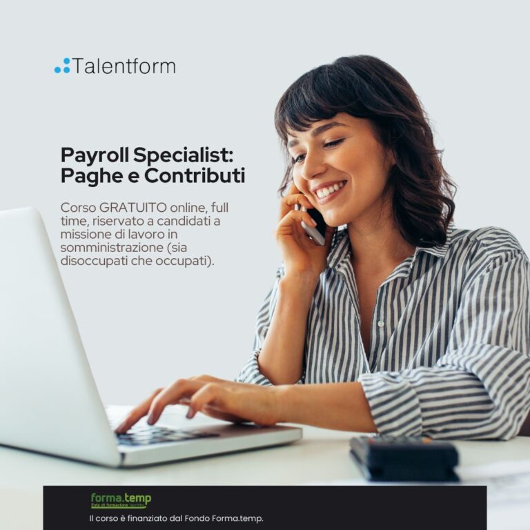 Payroll Specialist: Paghe e Contributi (corso GRATUITO, online, full time, in aula virtuale sincrona), edizione del 16 ottobre 2026 2 Paghe Contributi 1080 1