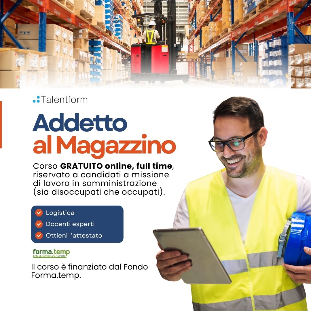 Corso Gratuito Addetto al Magazzino